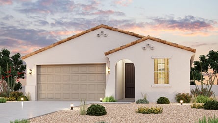 A house with a large front yard.