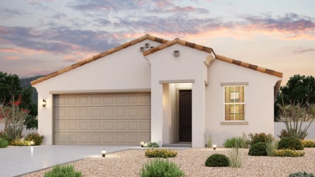 A house with a garage.
