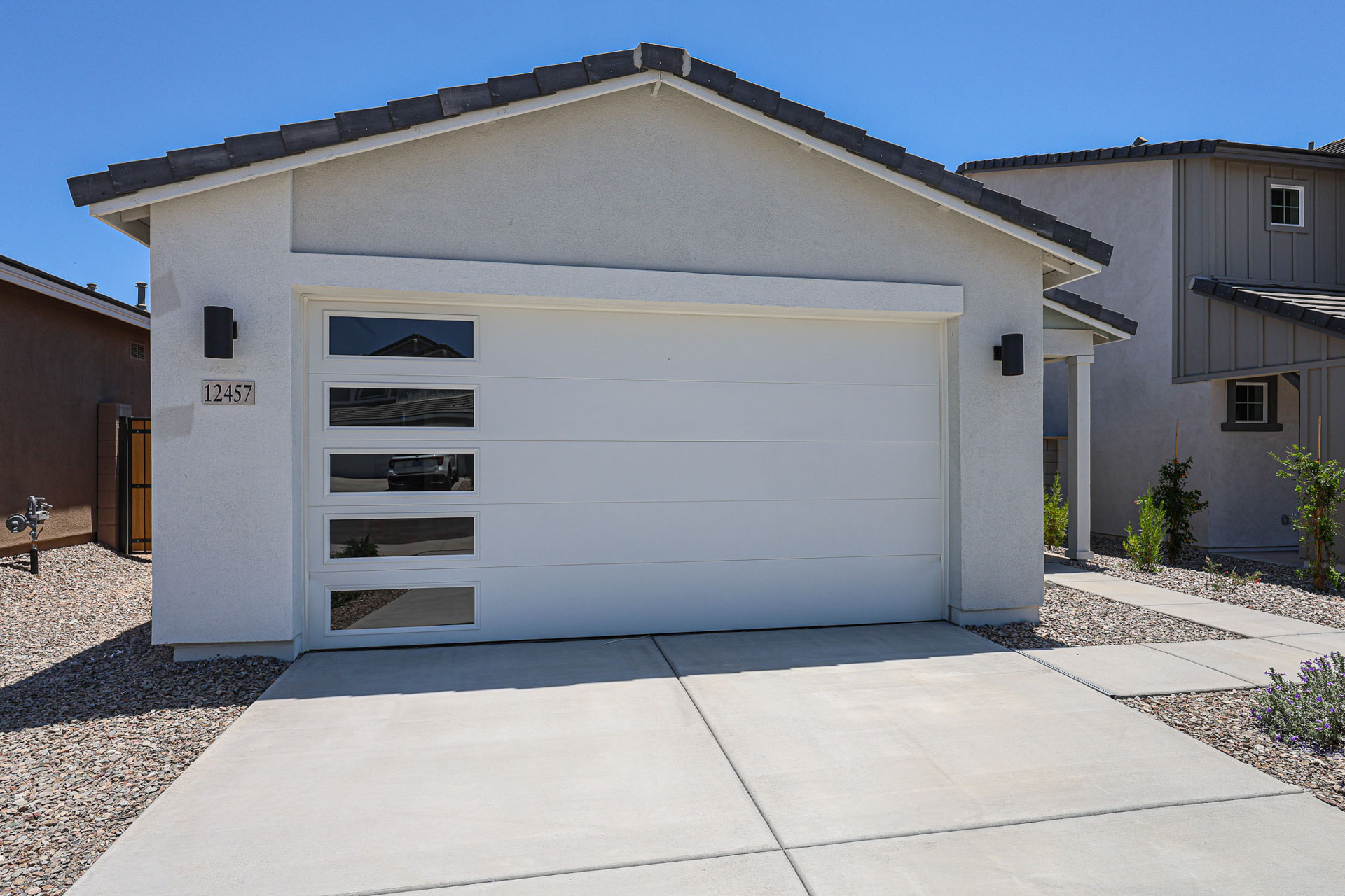 A garage with a garage.