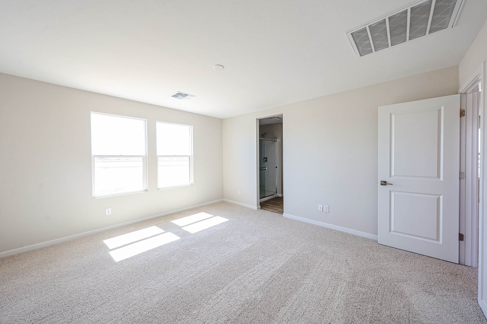 A room with white doors.