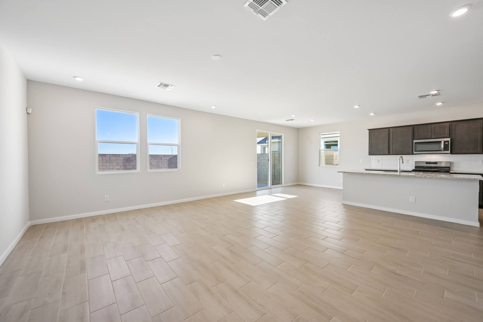 A large empty kitchen.