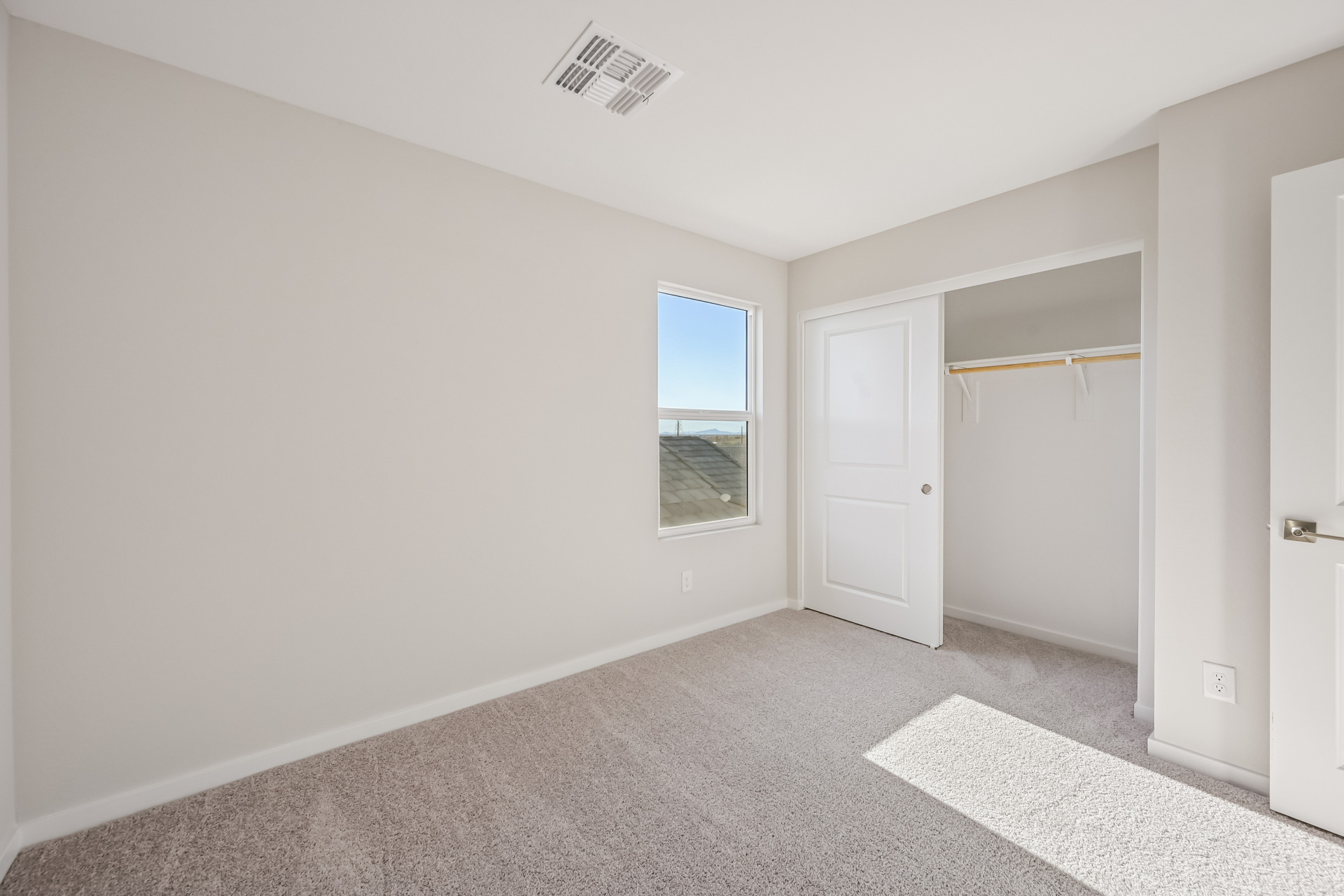A room with white doors.