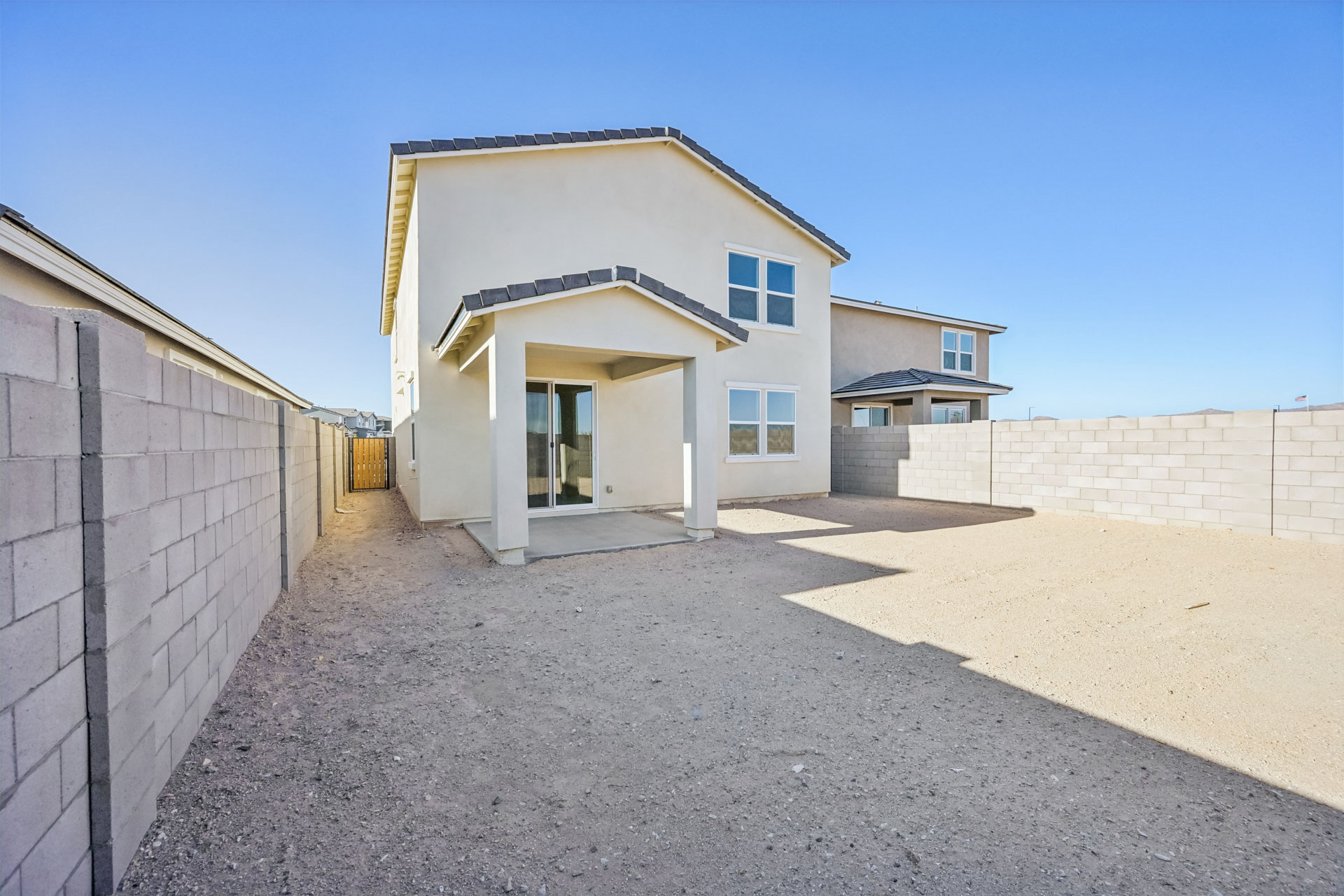 A house with a garage.