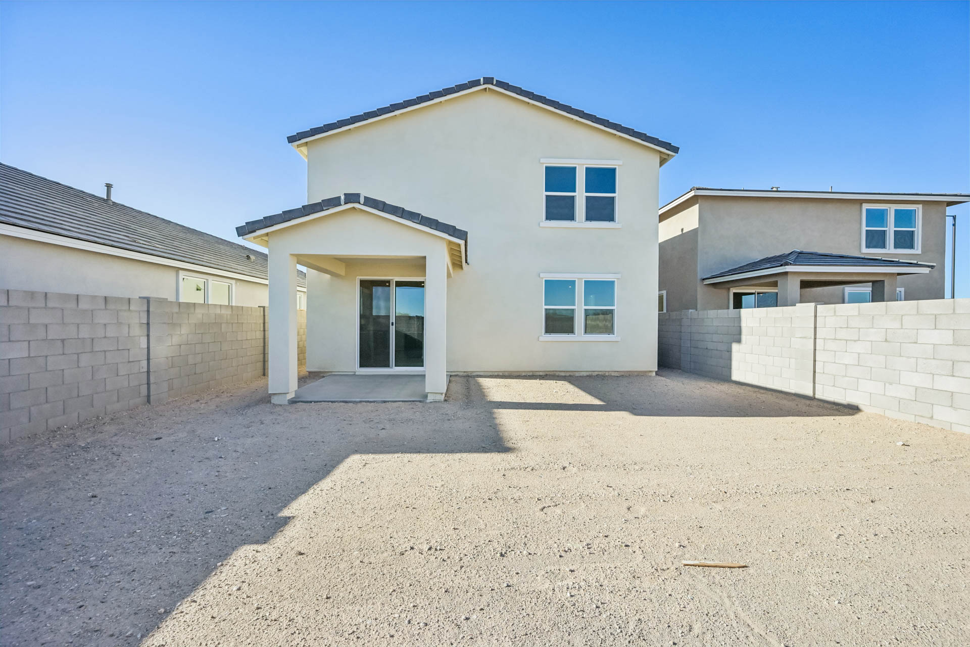 A house with a garage.