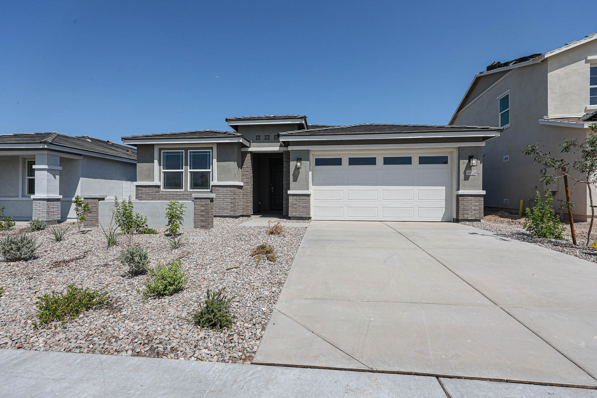 A house with a driveway.