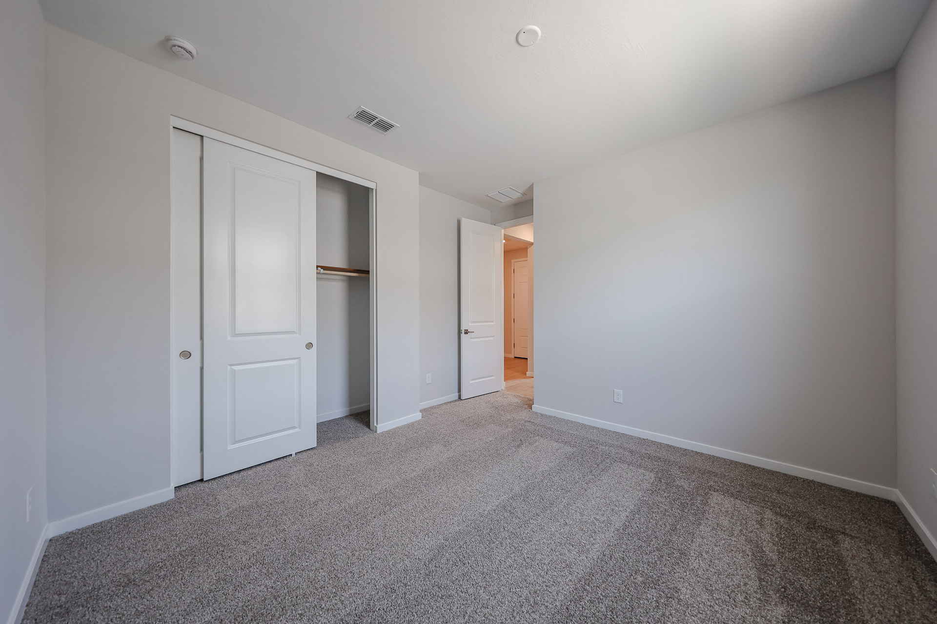 A room with white doors.