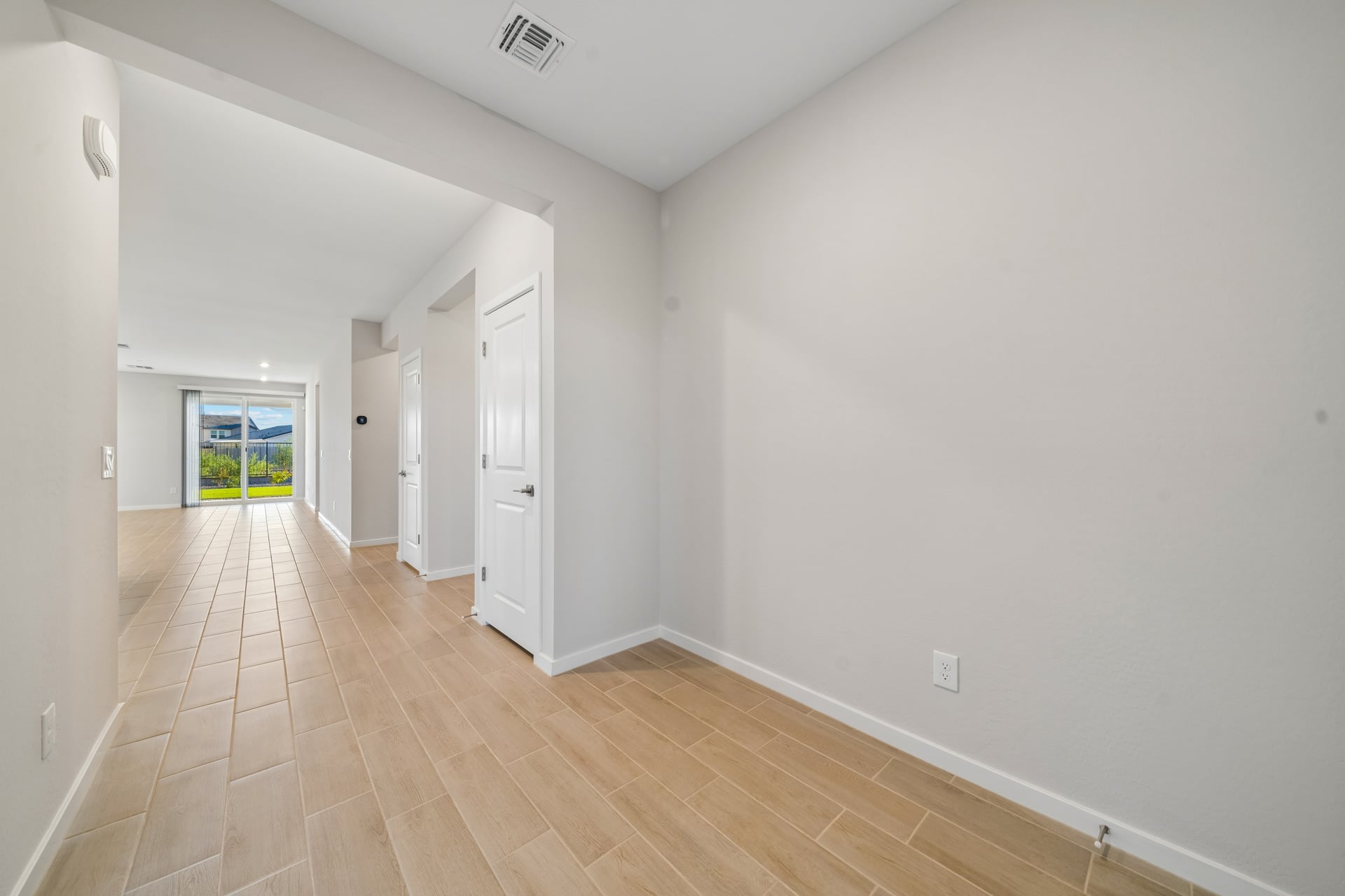 A room with white walls.