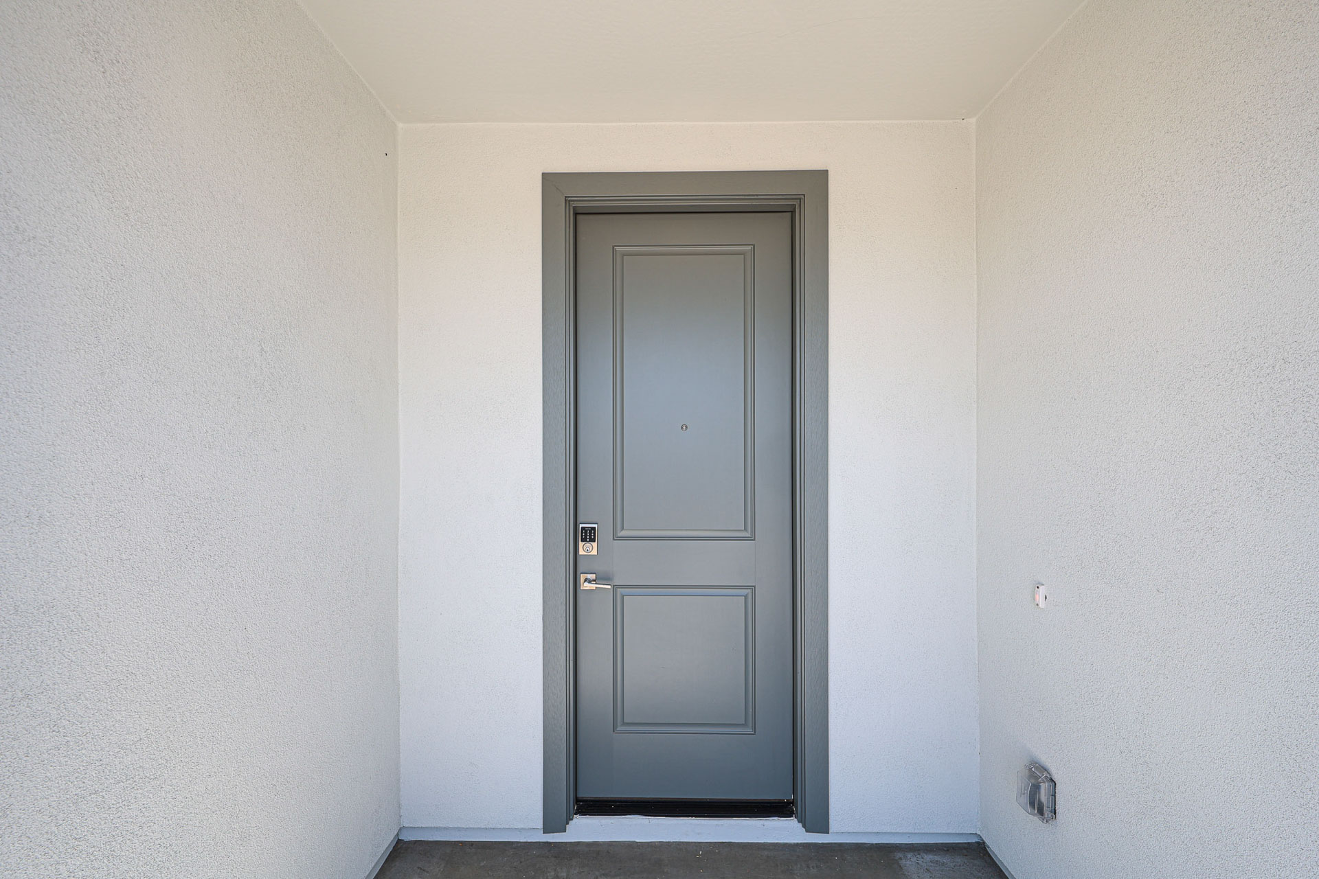 A door in a room.