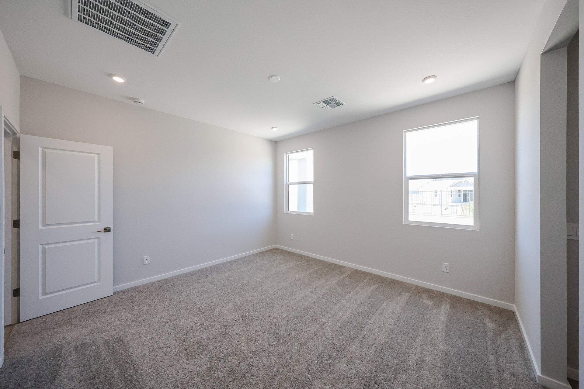 A room with white doors.