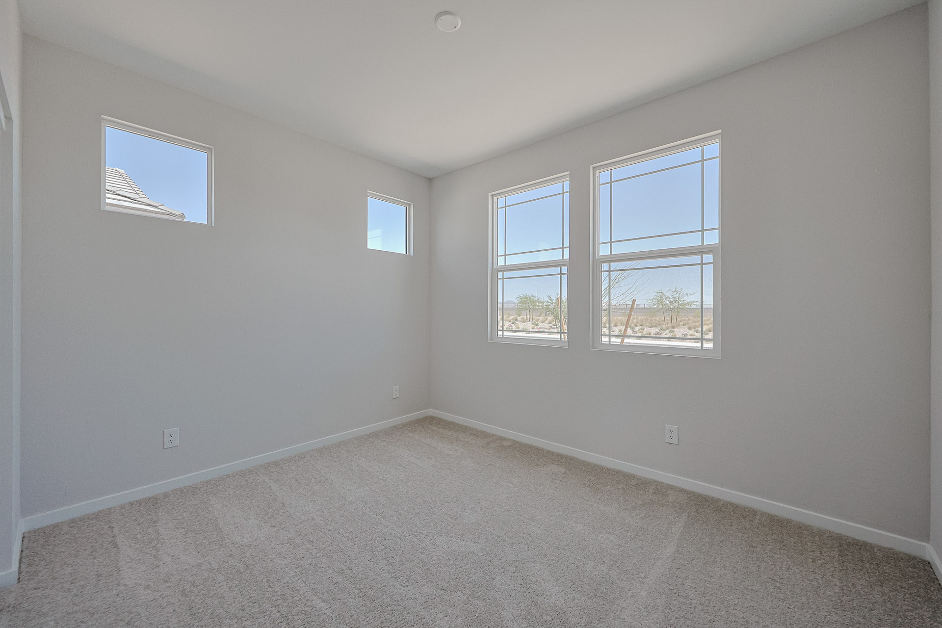 A room with windows.