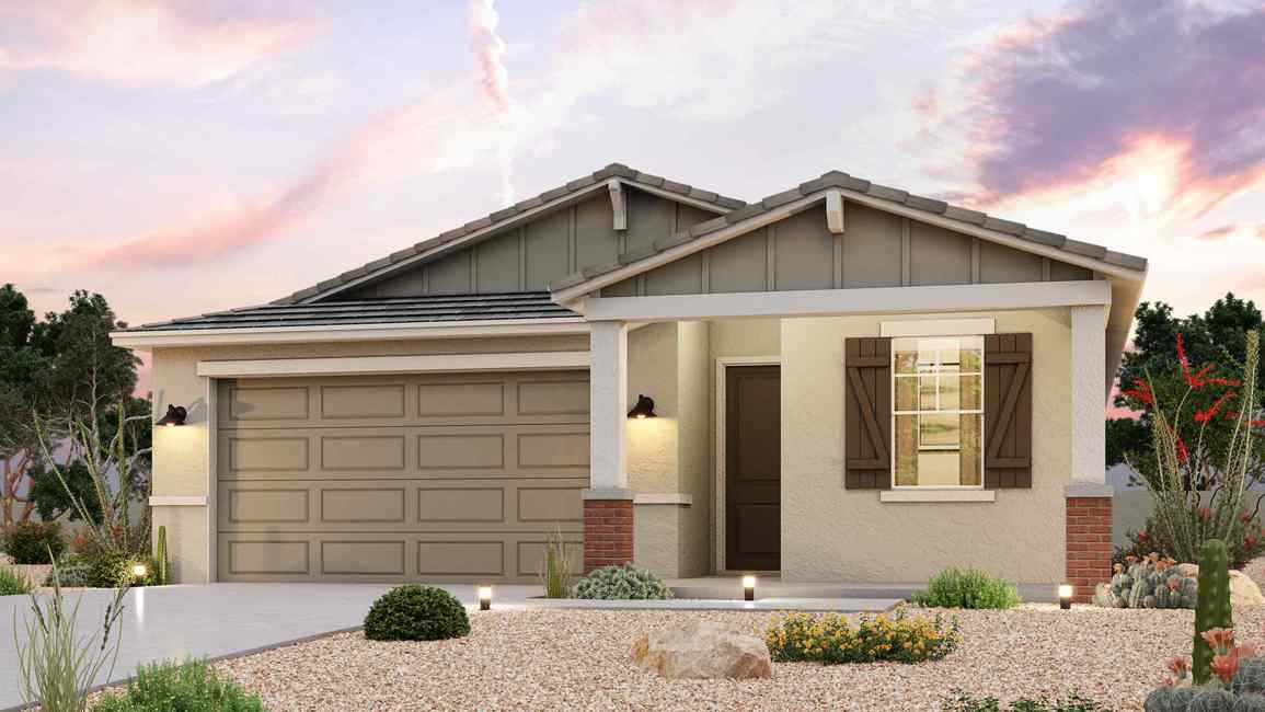 A house with a large front yard.