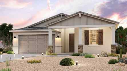 A house with a garage.