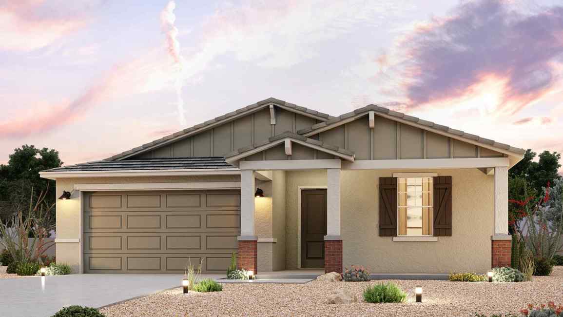 A house with a driveway.