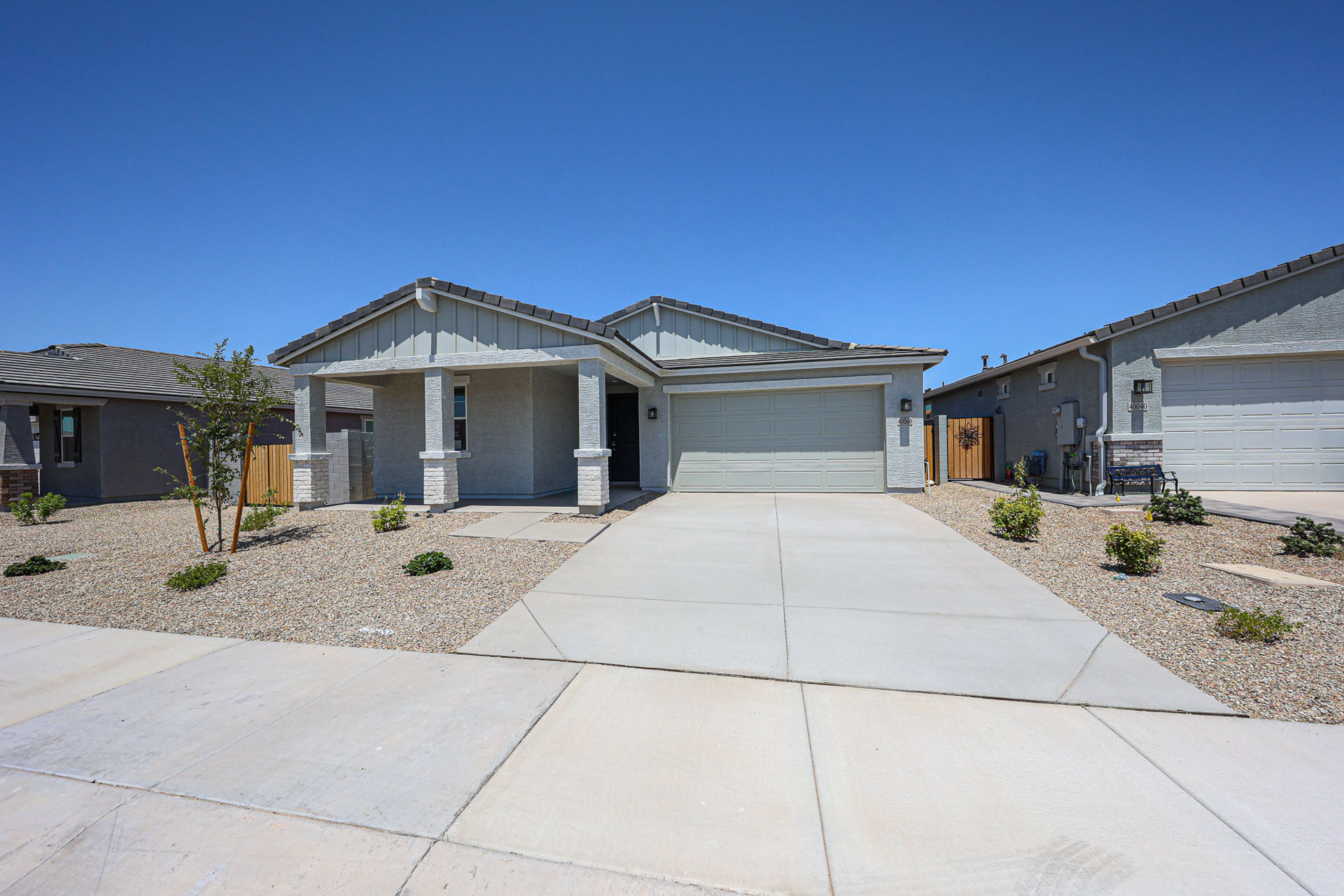A building with a driveway.