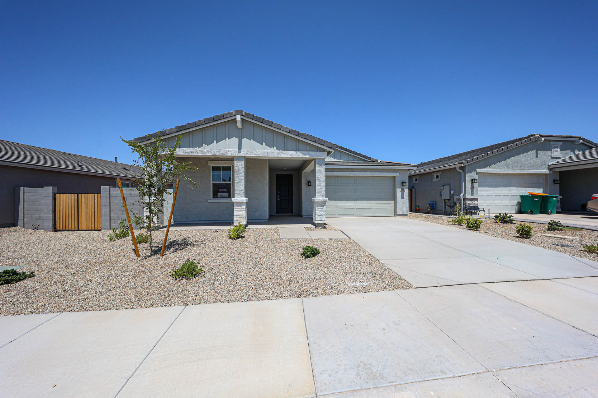 A house with a driveway.