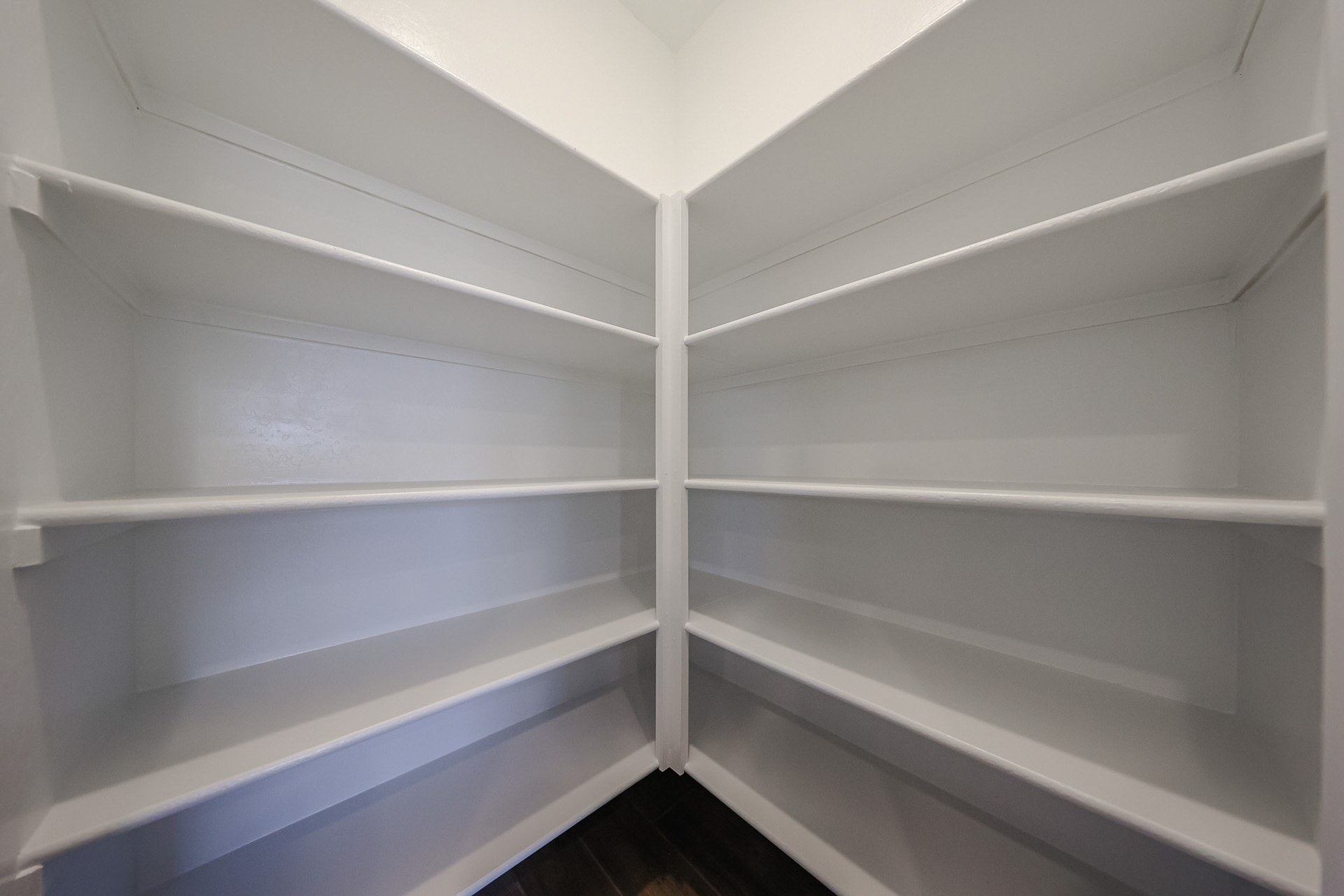 A white shelf with white shelves.