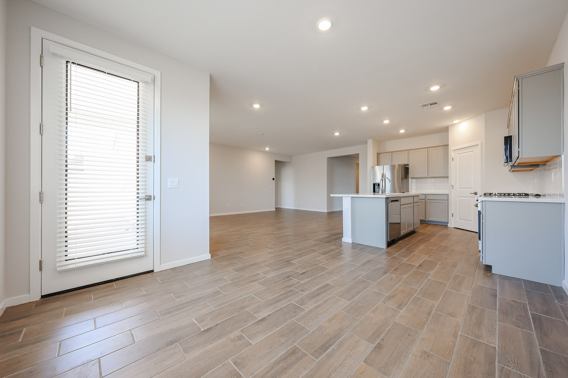 A large empty kitchen.