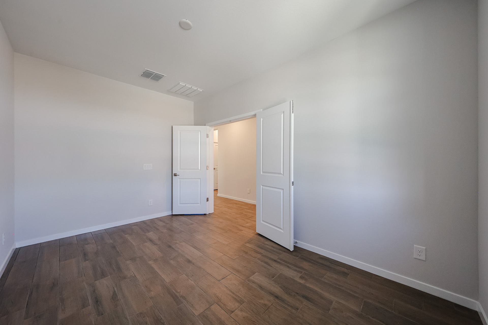 A room with white walls.