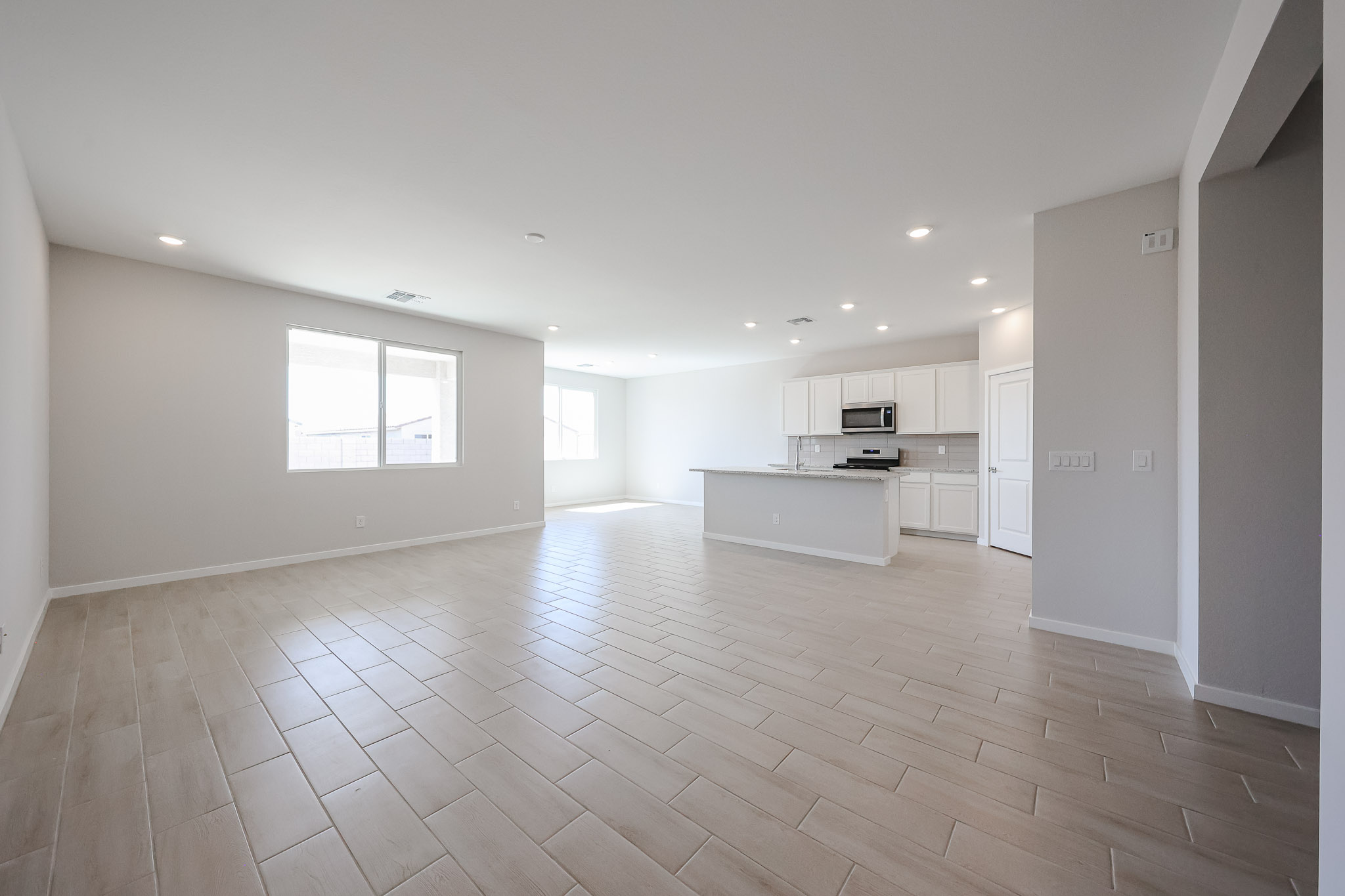 A large empty kitchen.