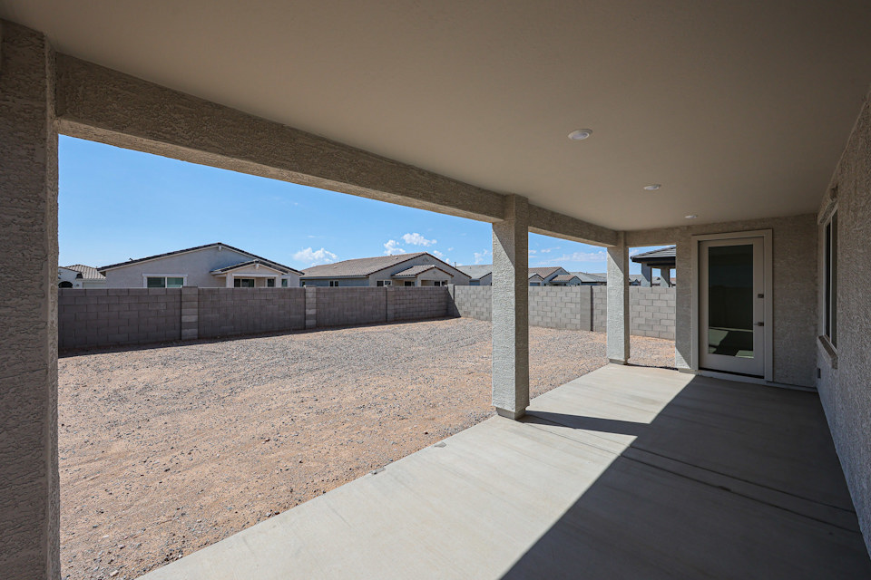 A building with a fence.