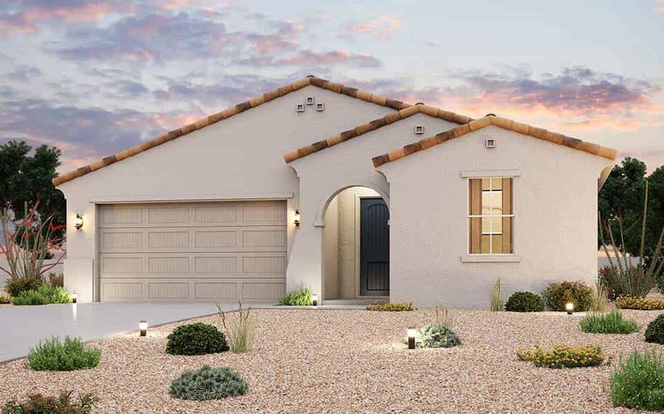 A house with a garage.