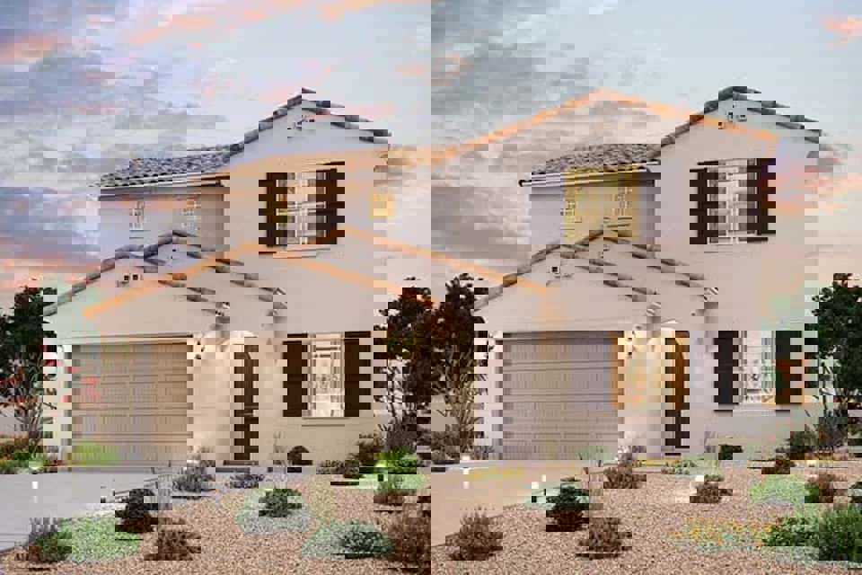 A house with a garage.