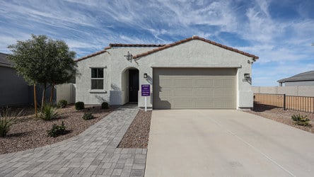 A house with a garage.
