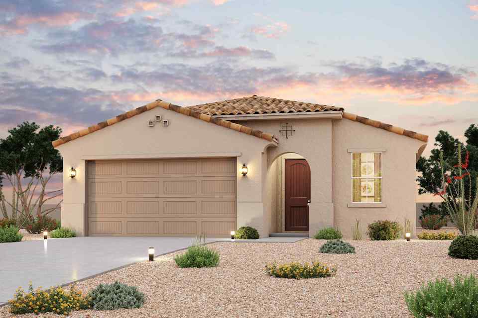 A house with a garage.