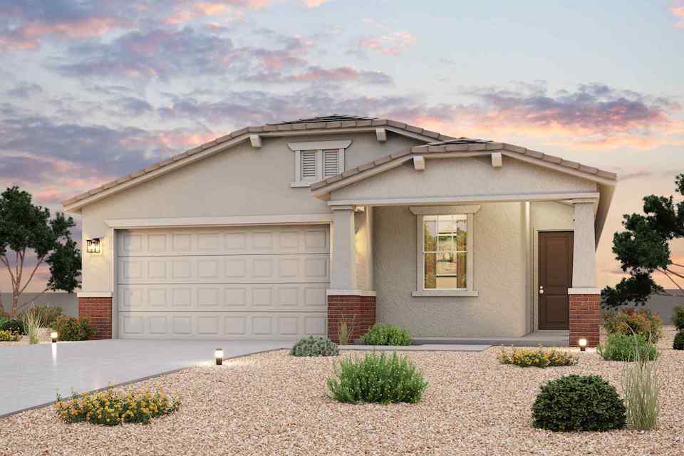 A house with a garage.