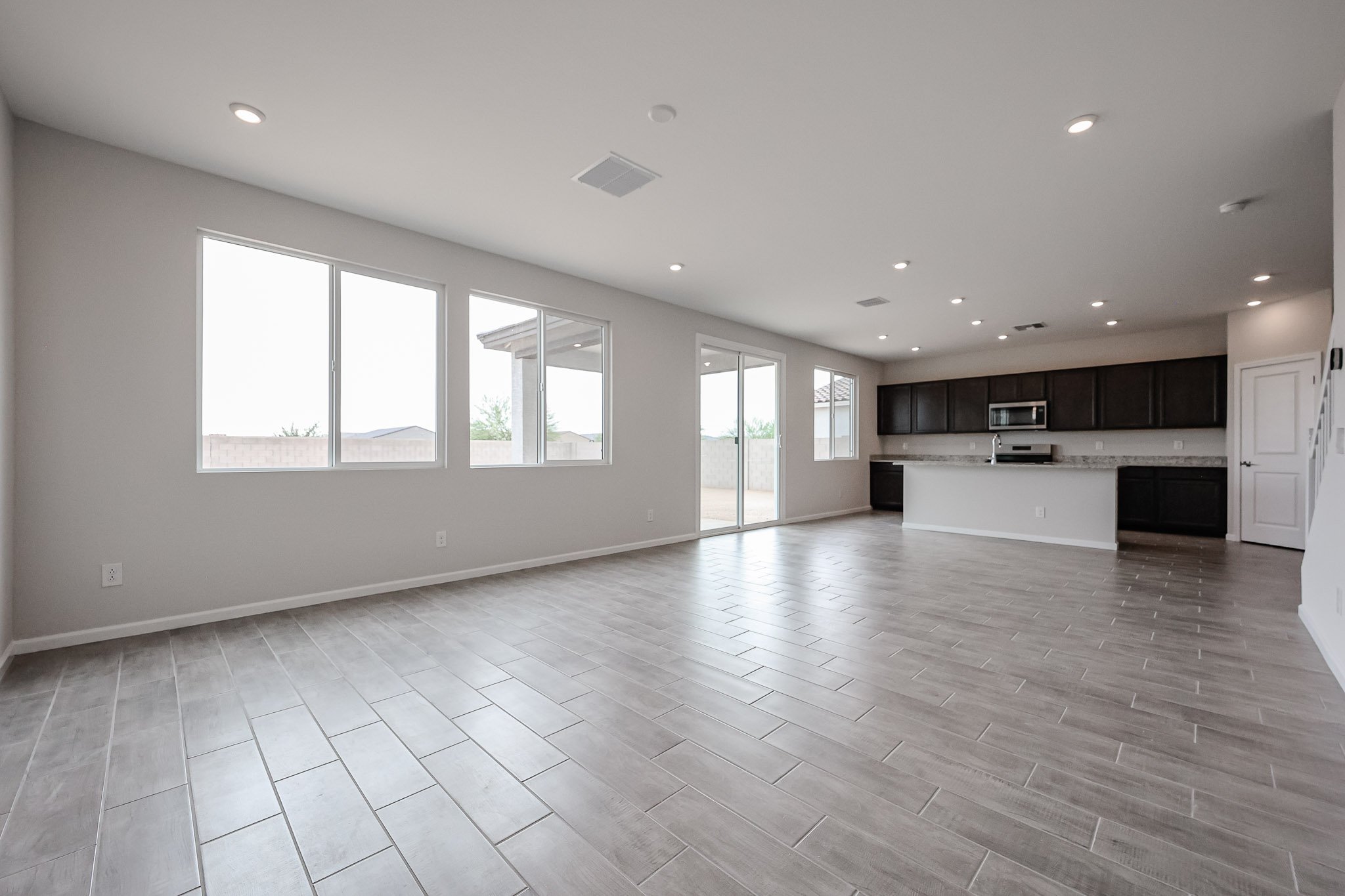 A large empty kitchen.