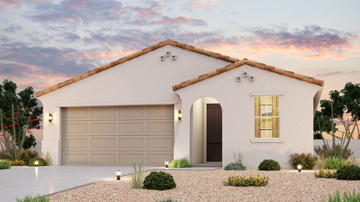 A house with a garage.