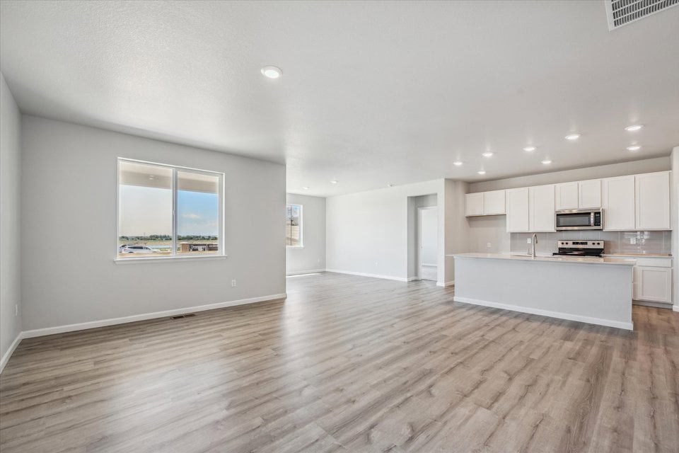 A large empty kitchen.