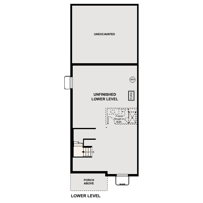 Diagram. Bristlecone Floorplan, Standard Basement