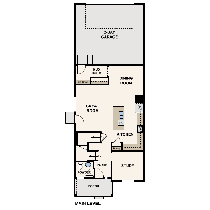 Diagram. Bristlecone Floorplan, Main Level