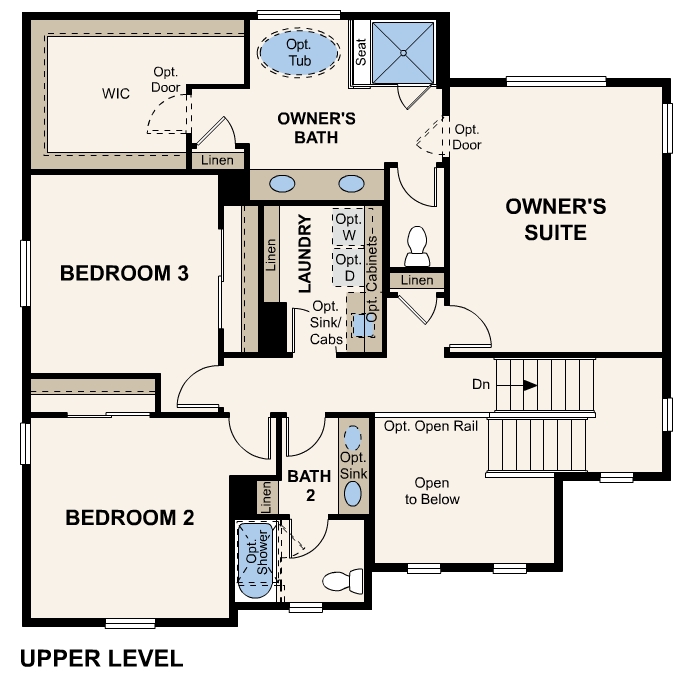 Diagram, engineering drawing. Glacier Floorplans, Upper Level