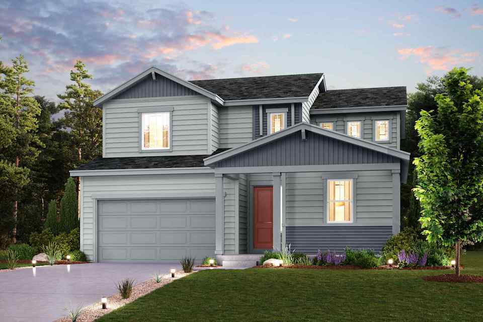A house with a garage.