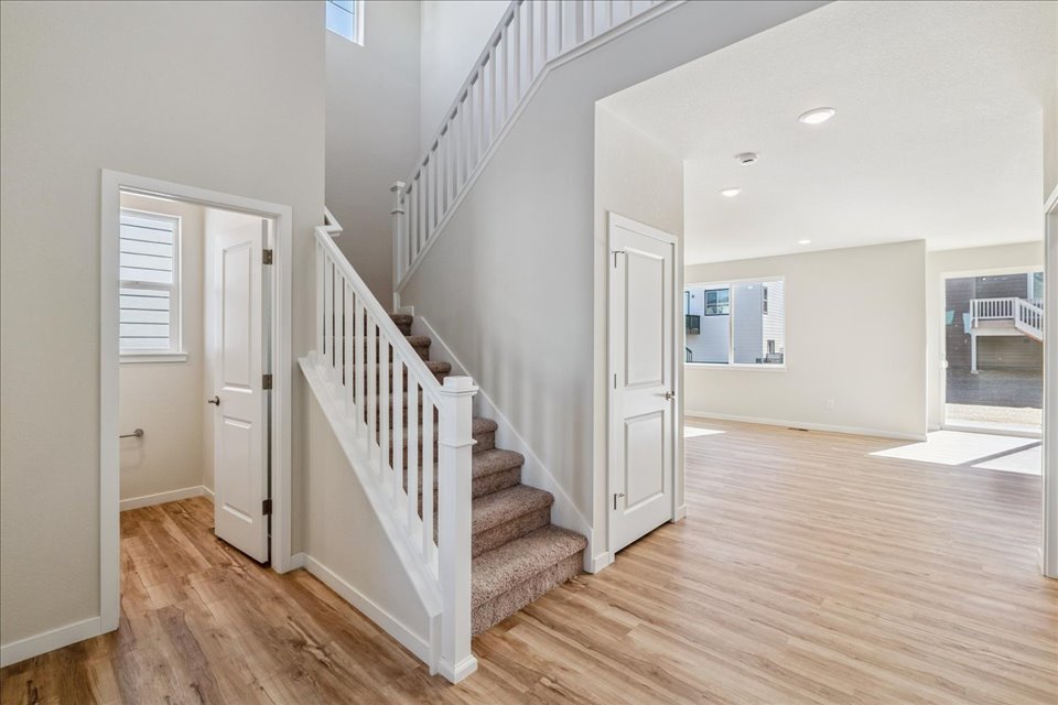 A staircase in a house.