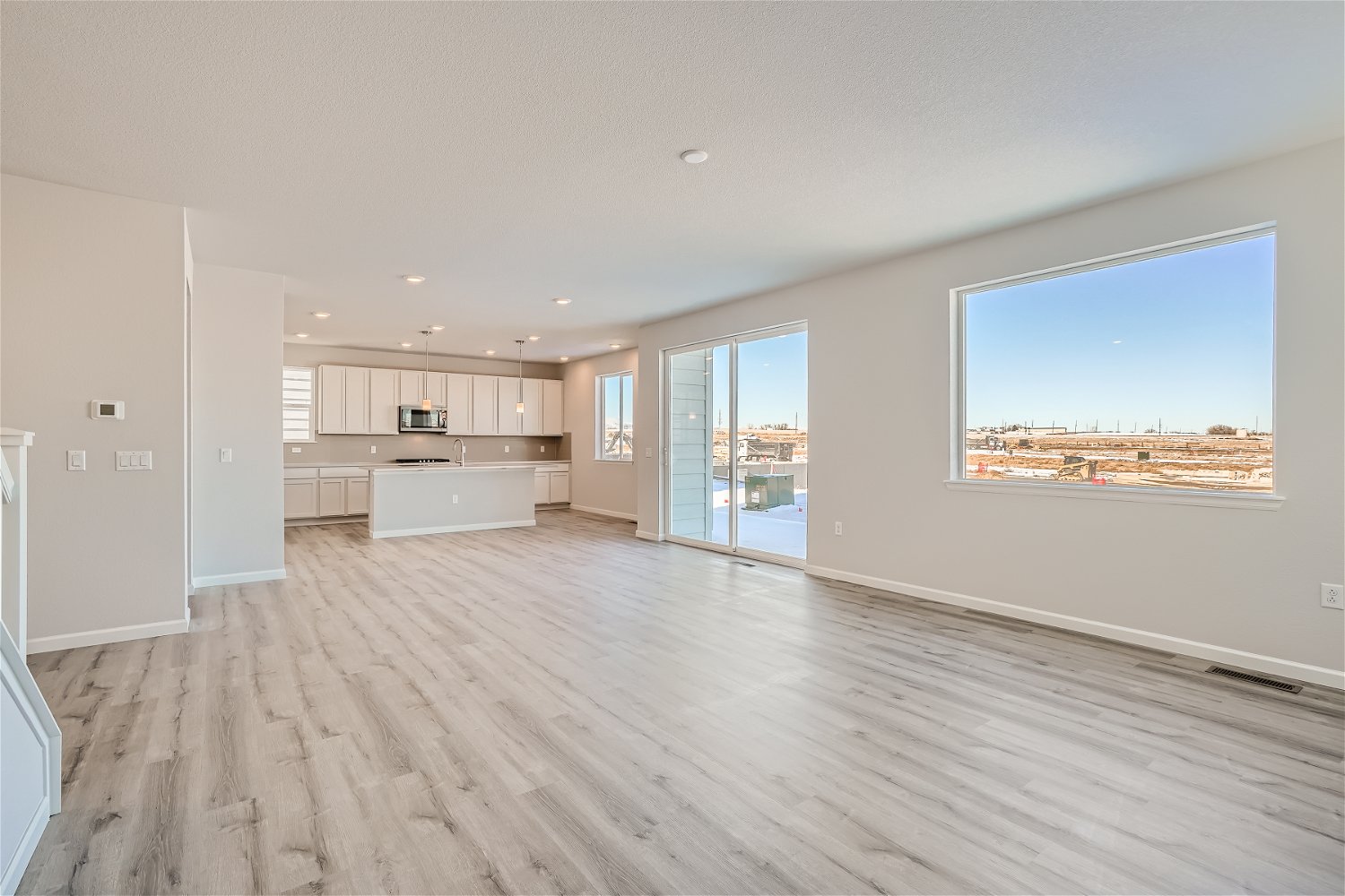 A large empty living room.