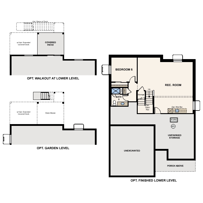 Diagram, engineering drawing. Roosevelt Floorplan, Basement Options