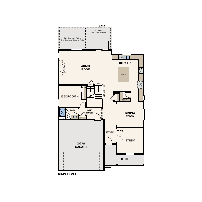 Diagram, engineering drawing. Roosevelt Floorplan, Main Level