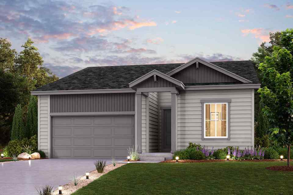 A house with a garage.