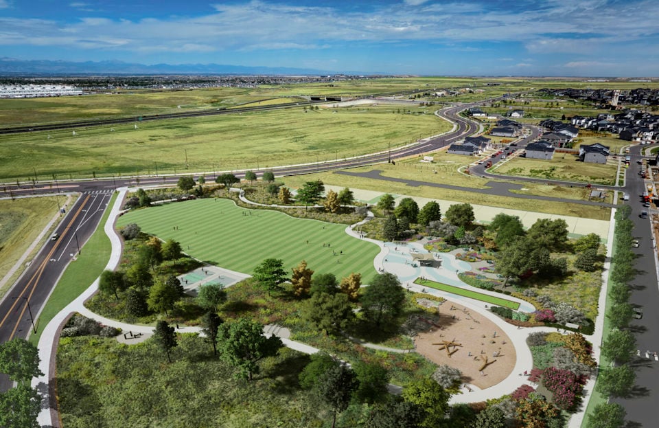 A large green landscape.