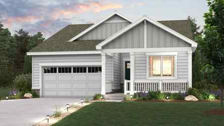 A house with a garage.