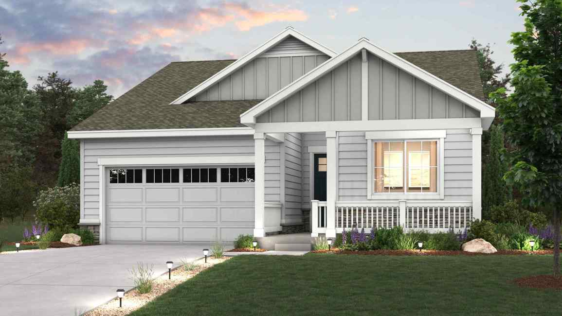 A house with a garage.