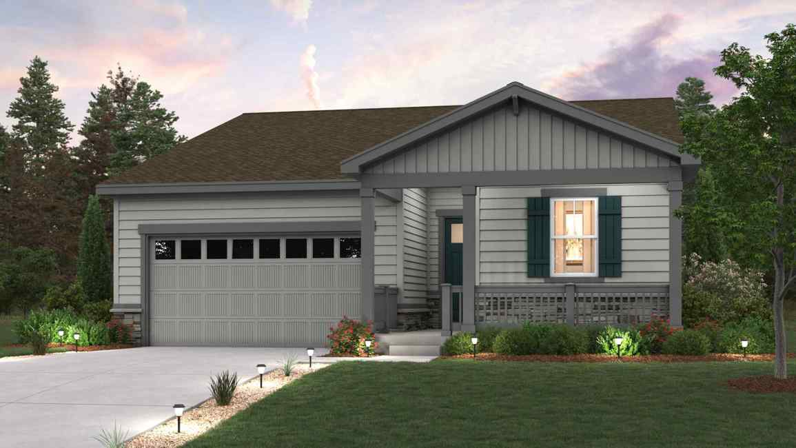 A house with a garage.