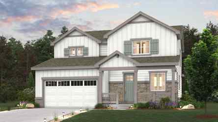 A house with a garage.