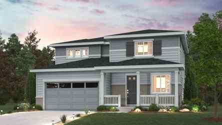 A house with a garage.