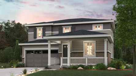 A house with a large front yard.