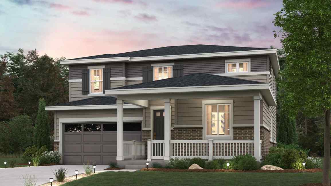 A house with a large front yard.