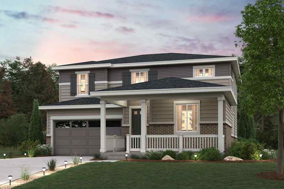 A house with a large front yard.